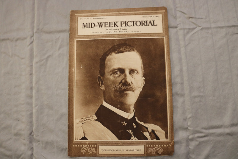 1918 NOV 14 MID-WEEK PICTORIAL MAGAZINE SECTION - VICTOR EMMANUEL III - NP 9265