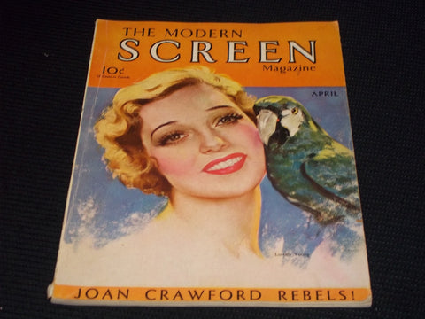 1931 APRIL MODERN SCREEN MAGAZINE - LORETTA YOUNG COVER - E 16861