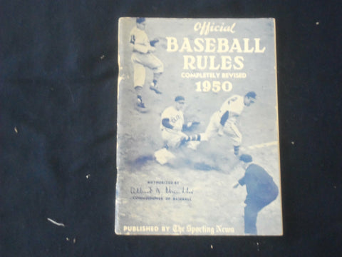 1950 OFFICAL BASEBALL RULES - SPORTING NEWS - J 6487