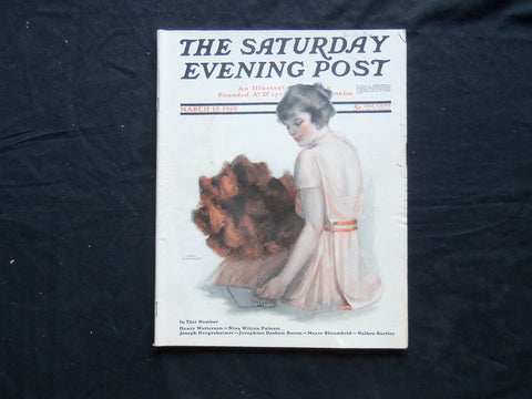 1919 MARCH 15 THE SATURDAY EVENING POST MAGAZINE - NEYSA MCMEIN COVER - SP 922