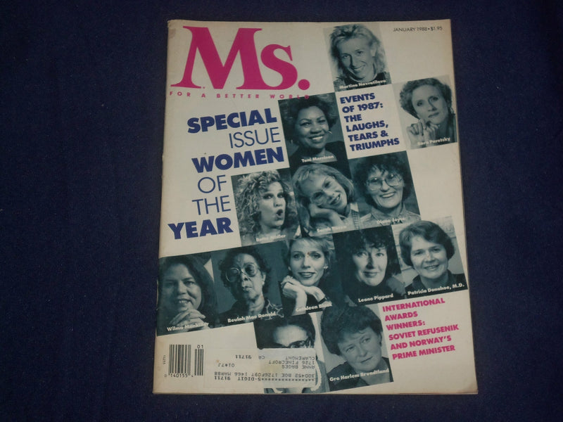 1988 JANUARY MS. MAGAZINE - SPECIAL ISSUE: WOMEN OF THE YEAR - ST 6043