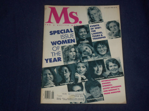 1988 JANUARY MS. MAGAZINE - SPECIAL ISSUE: WOMEN OF THE YEAR - ST 6043