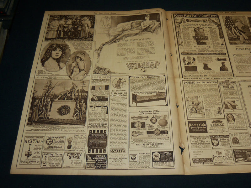 1917 DECEMBER 9 NEW YORK TIMES ROTO PICTURE SECTION - STARS AND STRIPES- NT 9371