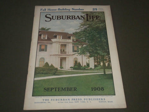 1908 SEPT SUBURBAN LIFE THE COUNTRYSIDE MAGAZINE - GREAT COVER & ADS - SP 9510