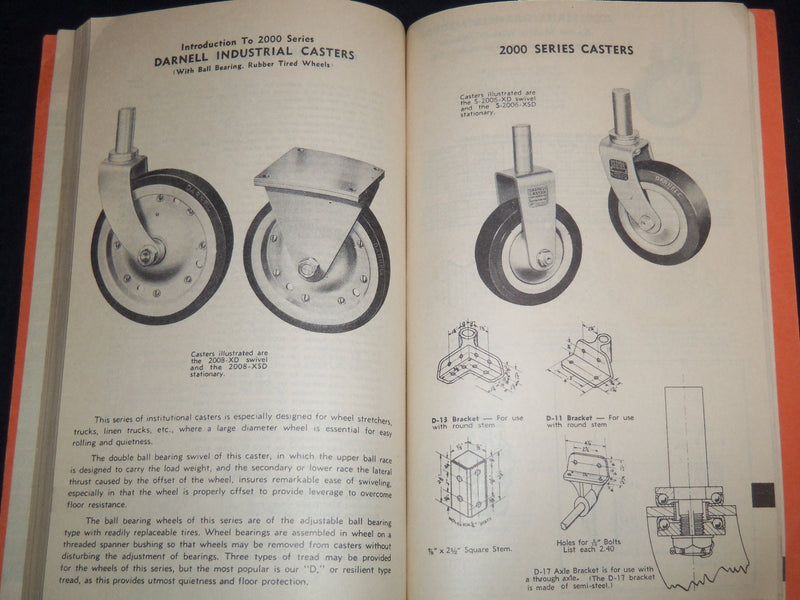1930'S DARNELL CASTER & WHEEL MANUAL NUMBER 38 - DARNELL CORPORATION - J 8847