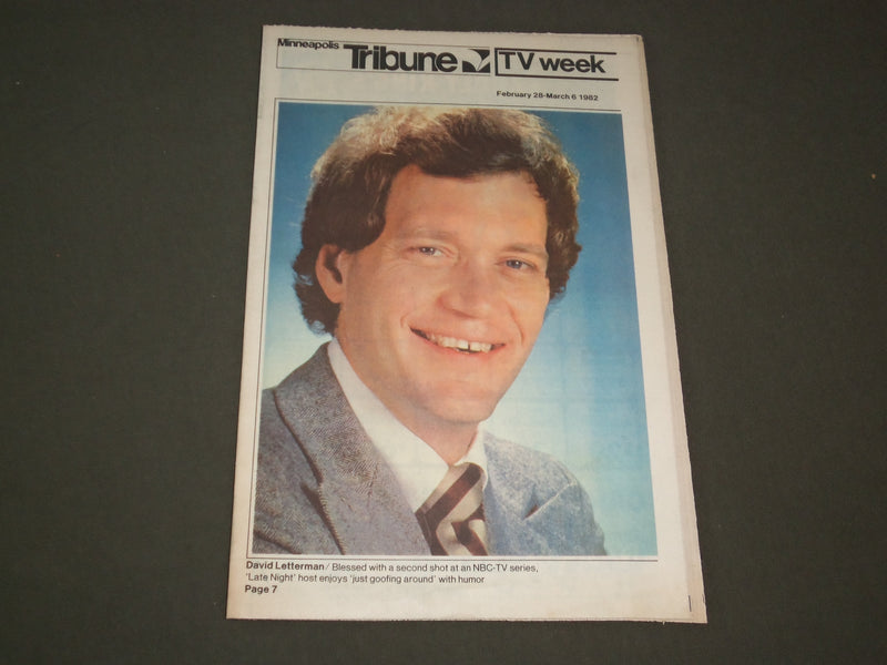 1982 FEB 28 - MAR 6 MINNEAPOLIS STAR TRIBUNE MAGAZINE - DAVID LETTERMAN -SP 9783