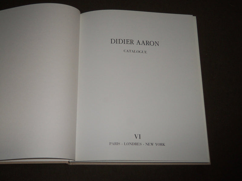 DIDIER AARON CATALOGUE VI HARDCOVER CATALOG - PARIS - LONDRES -NEW YORK- I 1723