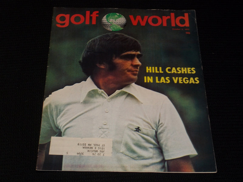 1975 OCTOBER 3 GOLF WORLD MAGAZINE - DAVE HILL FRONT COVER - E 6746