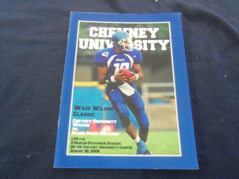 2008 AUG 30 FOOTBALL PROGRAM -CHEYNEY UNIVERSITY VS BOWIE STATE UNIV - SP 1214V