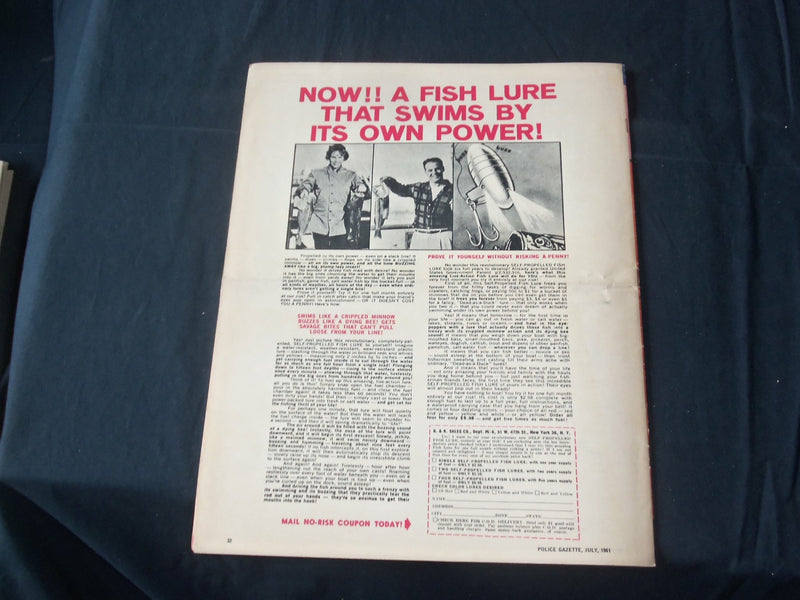 1961 JULY THE NATIONAL POLICE GAZETTE MAGAZINE- CURSE HAUNTS LIZ TAYLOR - B 5706
