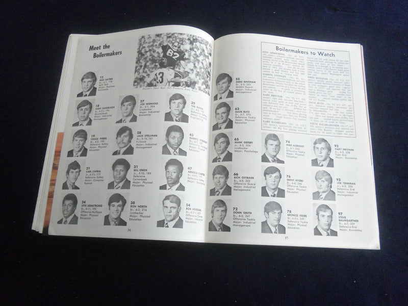 1972 NOV 18 FOOTBALL PROGRAM - UNIVERSITY OF MICHIGAN VS PURDUE UNIV - ST 7179