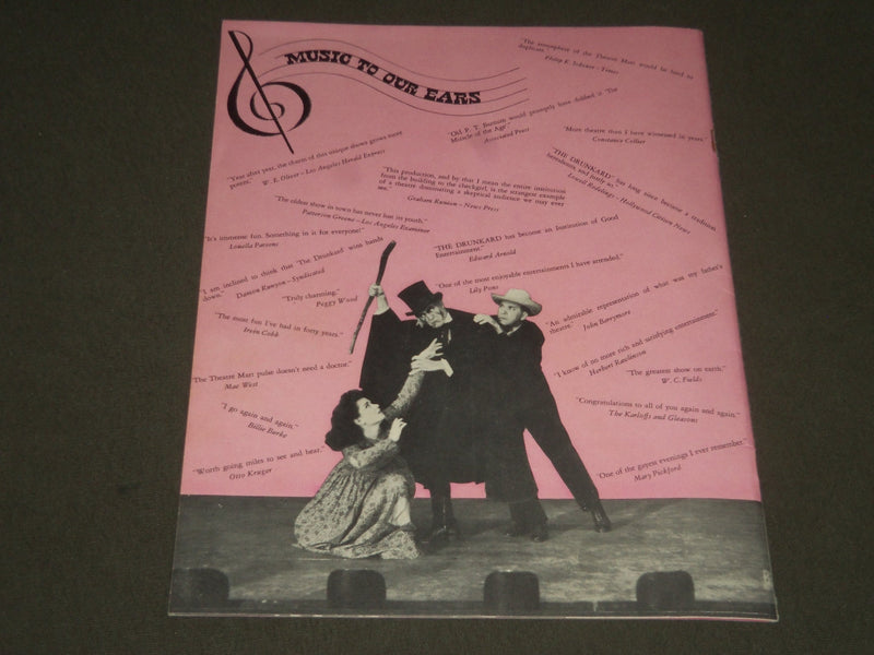 1950 THE DRUNKARD SOUVENIR PROGRAM - PRODUCED BY MILDRED ILSE - J 2368