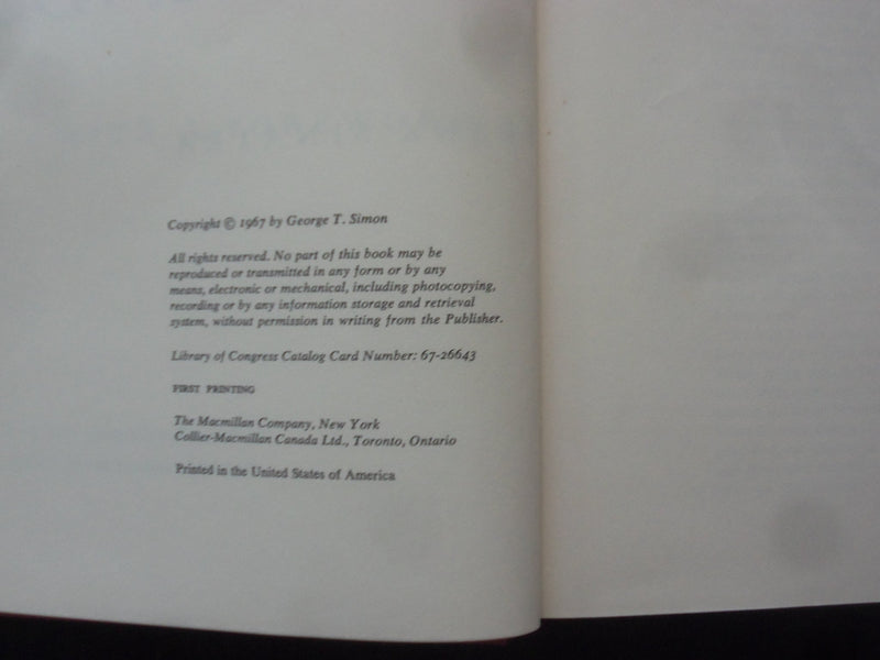 1967 THE BIG BANDS HARDCOVER BOOK - INSCRIBED BY GEORGE T. SIMON - KD 8505