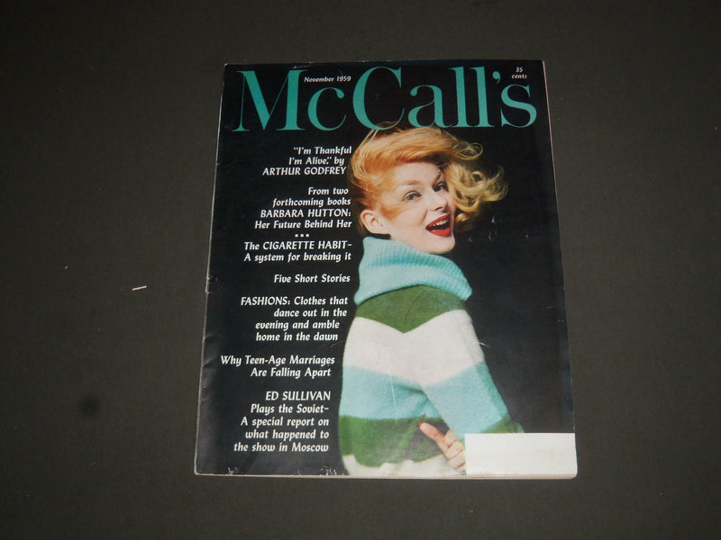 1959 NOVEMBER MCCALL'S MAGAZINE - NICE COVER, STORIES & ADS - SP 6969