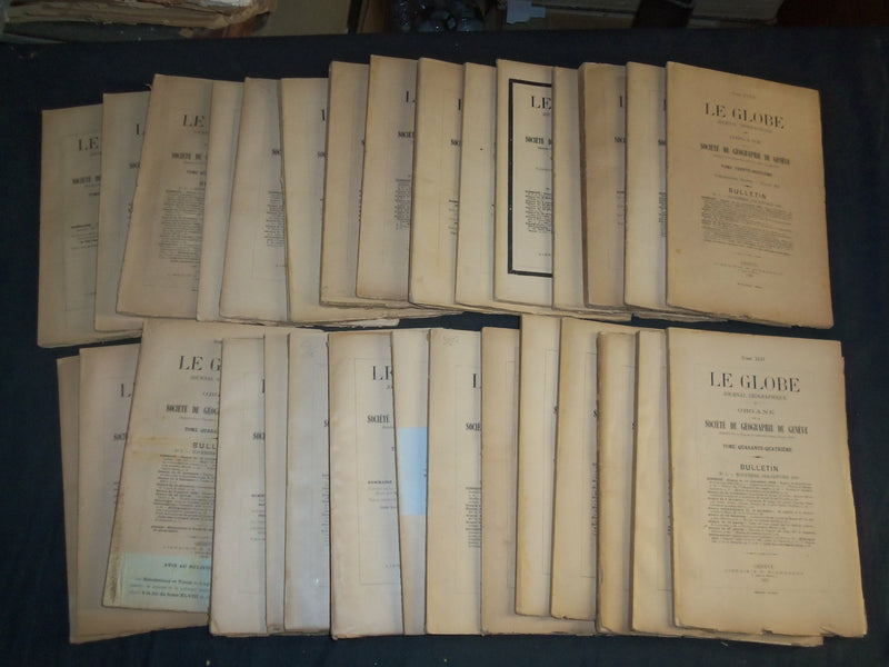 1900-1919 LE GLOBE JOURNAL GEOGRAPHIQUE-BULLETIN & MEMOIRES- LOT OF 52-WR 1199 K