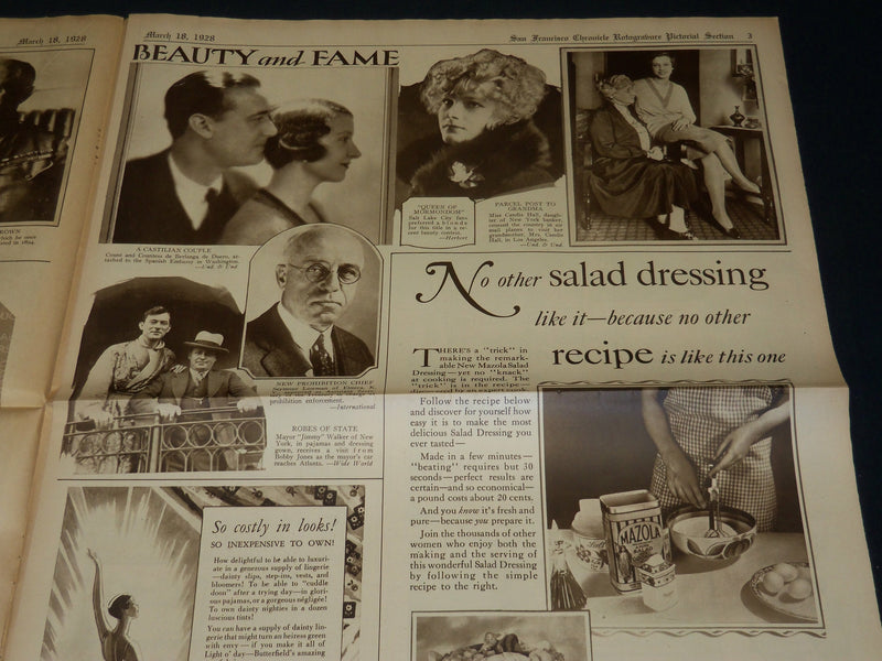 1928 MAR 18 SAN FRANCISCO CHRONICLE ROTO - PASSION PLAY - BOBBY JONES - NP 5107