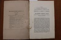 1909 APRIL THE JOHNS HOPKINS UNIVERSITY CIRCULAR SOFTCOVER BOOK - K 3159