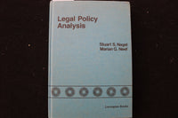 1977 LEGAL POLICY ANALYSIS HARDCOVER BOOK BY S. NAGEL & M. NEEF - KD 9783