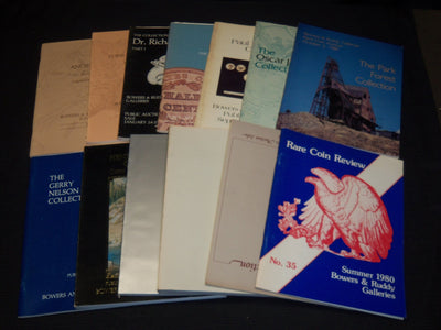 1979-1982 BOWERS AND RUDDY COIN AUCTION SALE CATALOGS LOT OF 13 - O 3239L
