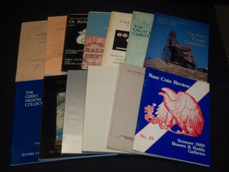 1979-1982 BOWERS AND RUDDY COIN AUCTION SALE CATALOGS LOT OF 13 - O 3239L