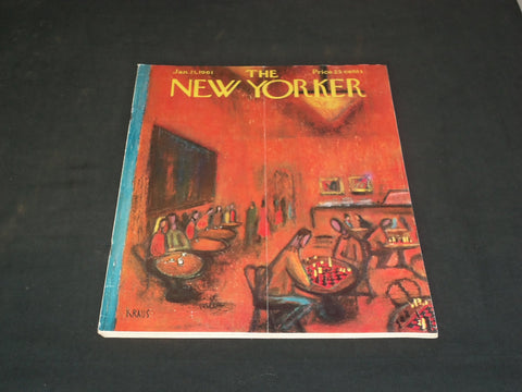1961 JANUARY 21 THE NEW YORKER MAGAZINE - ILLUSTRATED COVER - NY 753