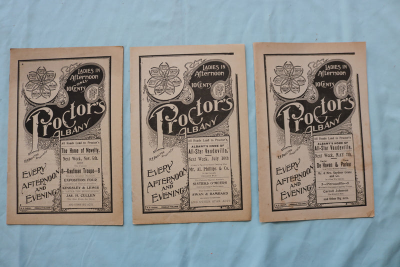 1904-1907 PROCTOR'S ALBANY THEATRE PROGRAMS - LOT OF 37 - O 3721