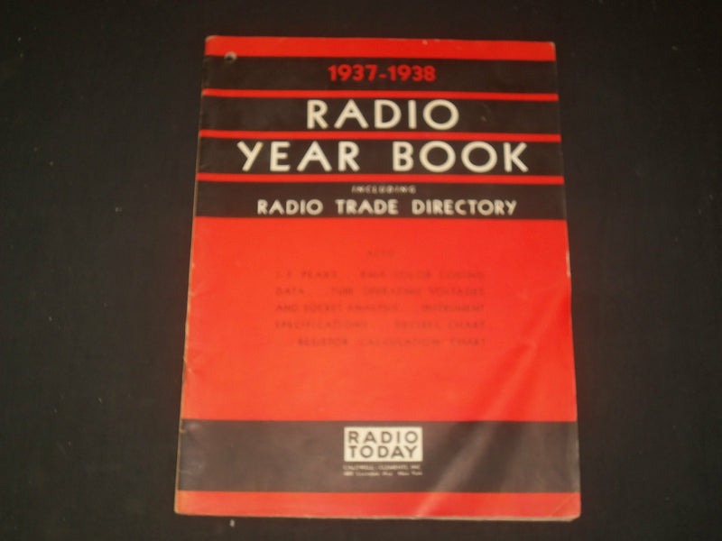 1937-1938 RADIO YEAR BOOK - TRADE DIRECTORY - SOFTCOVER - ST 997F