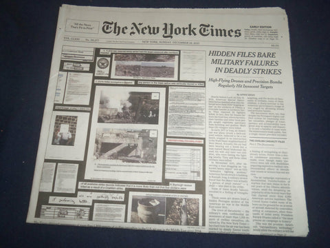 2021 DECEMBER 19 NEW YORK TIMES - HIDDEN FILES BARE MILITARY FAILURES IN STRIKES