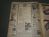 1945 SEPTEMBER SEE MAGAZINE - FRANCES VORNE COVER - GREAT PHOTOS - SP 9483
