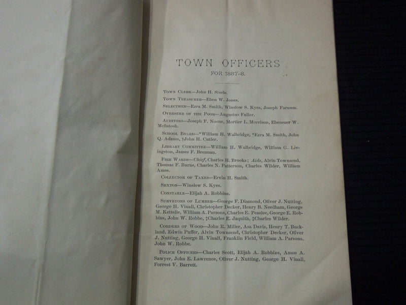1888 ANNUAL REPORTS OF THE TOWN OFFICERS OF PETERBOBO, NEW HAMPSHIRE - K 3096