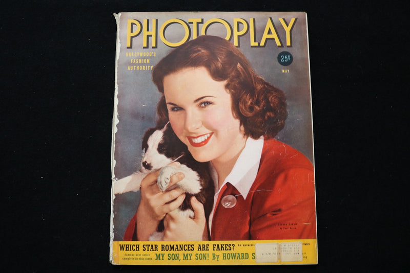 1940 MAY PHOTOPLAY MAGAZINE - DEANNA DURBIN COVER - E 25382