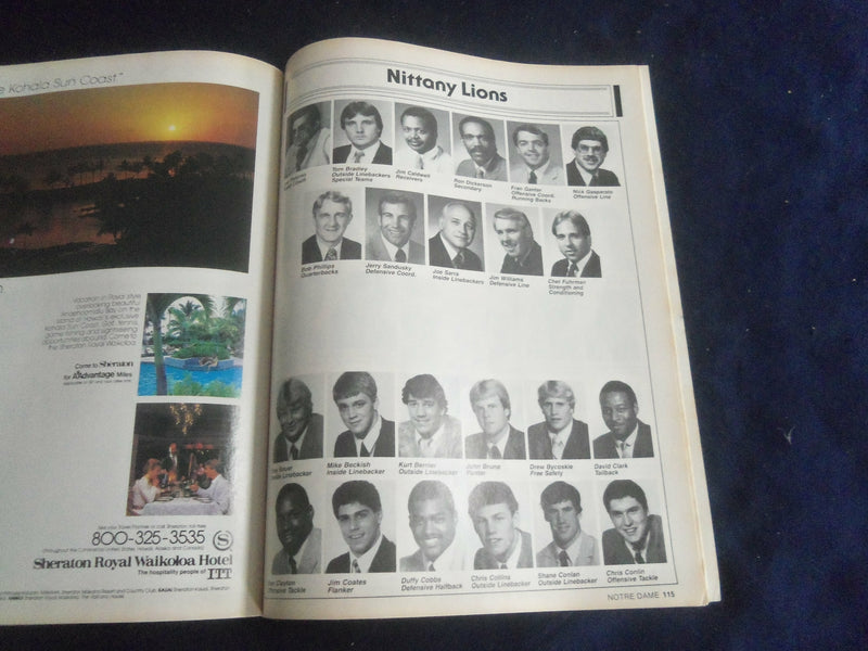 1986 NOV 15 FOOTBALL PROGRAM - UNIV NOTRE DAME VS PENN STATE UNIV - SP 1213G