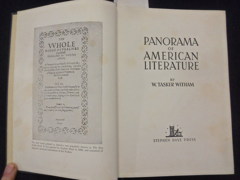 1947 PANORAMA OF AMERICAN LITERATURE HARDCOVER BOOK BY W. TASKER WITHAM- KD 8302