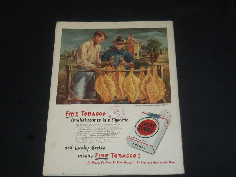 1947 OCT 18 COLLIER'S MAGAZINE - GREAT ILLUSTRATIONS, ARTICLES & ADS - SP 7838