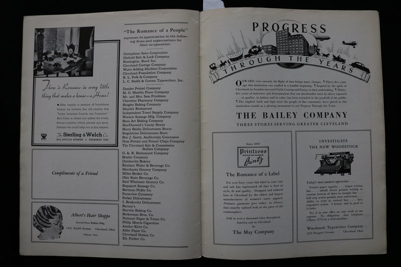 1934 THE ROMANCE OF A PEOPLE PROGRAM - JEWISH REFUGEES - K 2271
