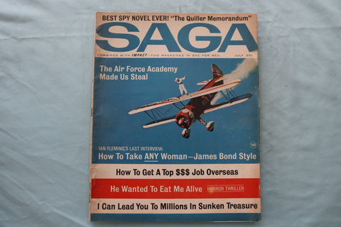 1965 JULY SAGA MAGAZINE - AIR FORCE ACADEMY MADE US STEAL COVER - E 26661