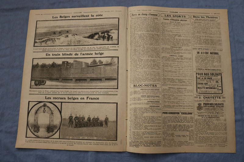 1914 DEC 3 EXCELSIOR JOURNAL - LE FELD-MARECHAL VON HINDENBOURG -FRENCH- NP 8553