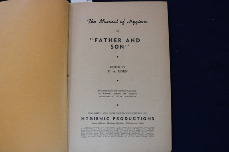 1948 FATHER AND SON MANUAL OF HYGIENE SOFTCOVER BOOK - K 1326