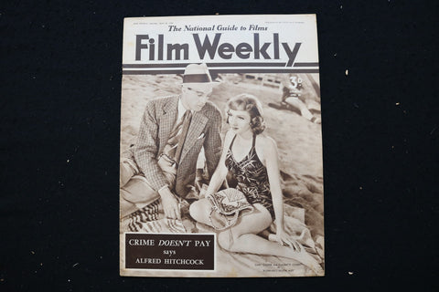 1938 APR 30 FILM WEEKLY MAGAZINE - GARY COOPER-CLAUDETTE COLBERT COVER - E 25182