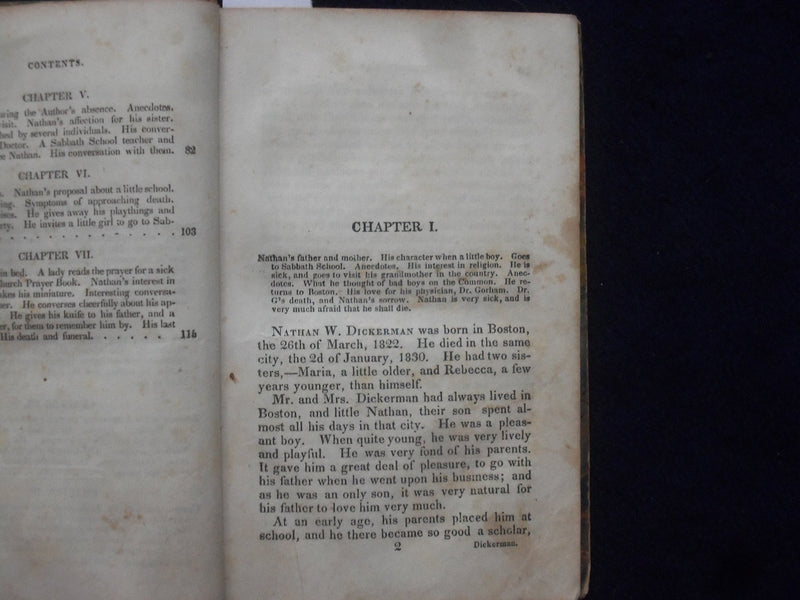 1830 MEMOIR OF NATHAN W. DICKERMAN HARDCOVER BOOK - K 211