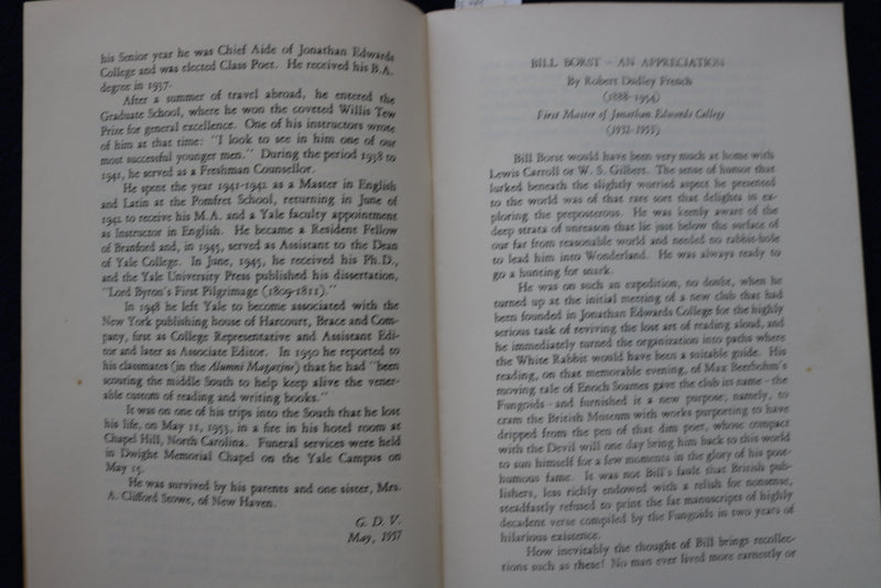 1957 THE ODES OF WILLIAM A. BORST SOFTCOVER BOOK - K 1465