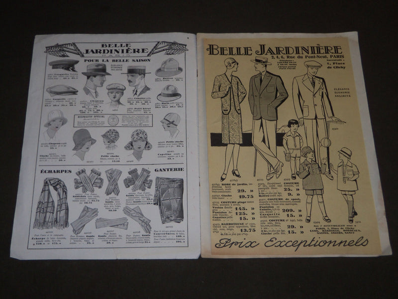 1929 BELLE JARDINIERE VETEMENTS FRENCH FASHION CATALOGUE - FR 1175