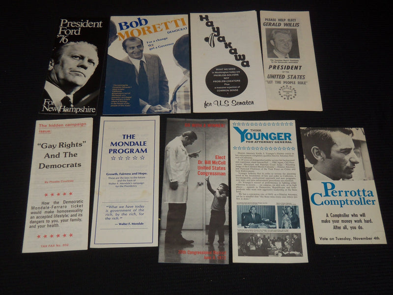 1970'S-1980'S ASSORTED POLITICAL CAMPAIGN LITERATURE LOT OF 64 - O 2597C