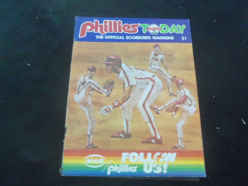 1978-1985 PHILADELPHIA PHILLIES PROGRAM/SCORECARD - LOT OF 5 - B 4443X