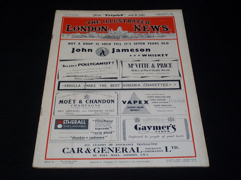 1955 FEBRUARY 12 ILLUSTRATED LONDON NEWS MAGAZINE NICE COVERS & ADS - E 4276