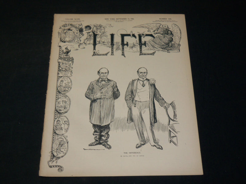 1906 SEPTEMBER 13 LIFE MAGAZINE - THE DIFFERENCE - NICE ILLUSTRATIONS - B 4590O