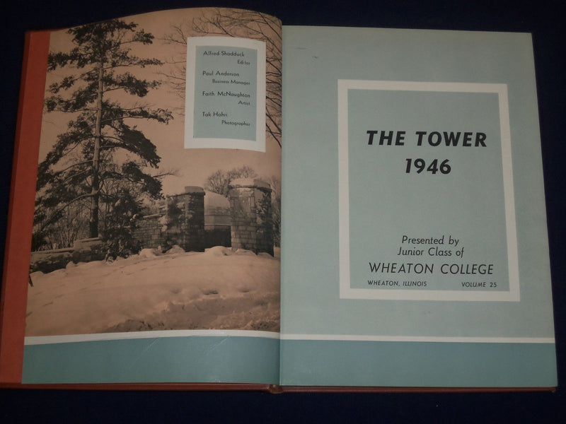 1946 TOWER WHEATON COLLEGE YEARBOOK - ILLINOIS - GREAT PHOTOS - YB 847