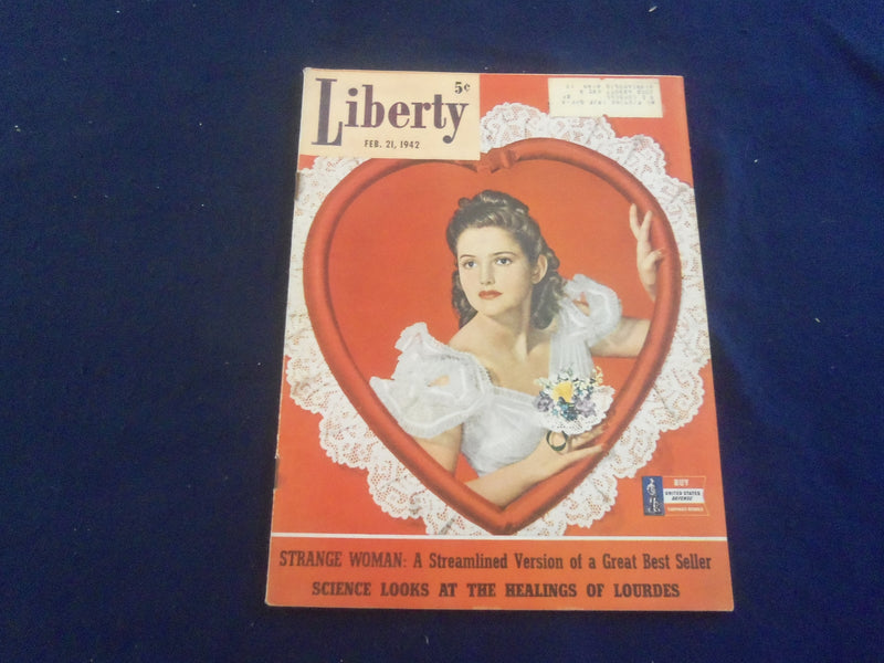 1942 FEBRUARY 21 LIBERTY MAGAZINE - STRANGE WOMAN - B 4197E