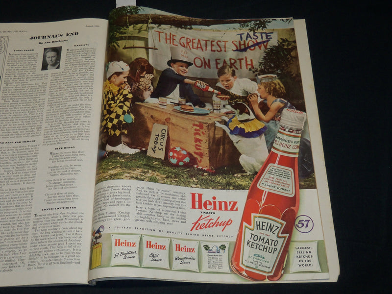 1939 AUGUST LADIES HOME JOURNAL MAGAZINE - NICE COVER - REBECCA - F 334