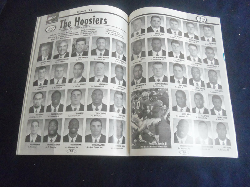 1999 SEPEMBER 25 FOOTBALL PROGRAM - PENN STATE UNIV VS INDIANA UNIV - SP 1215S